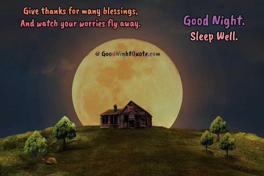 God bless you good night quote