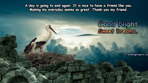 Thank you - Good Night Friend Quote